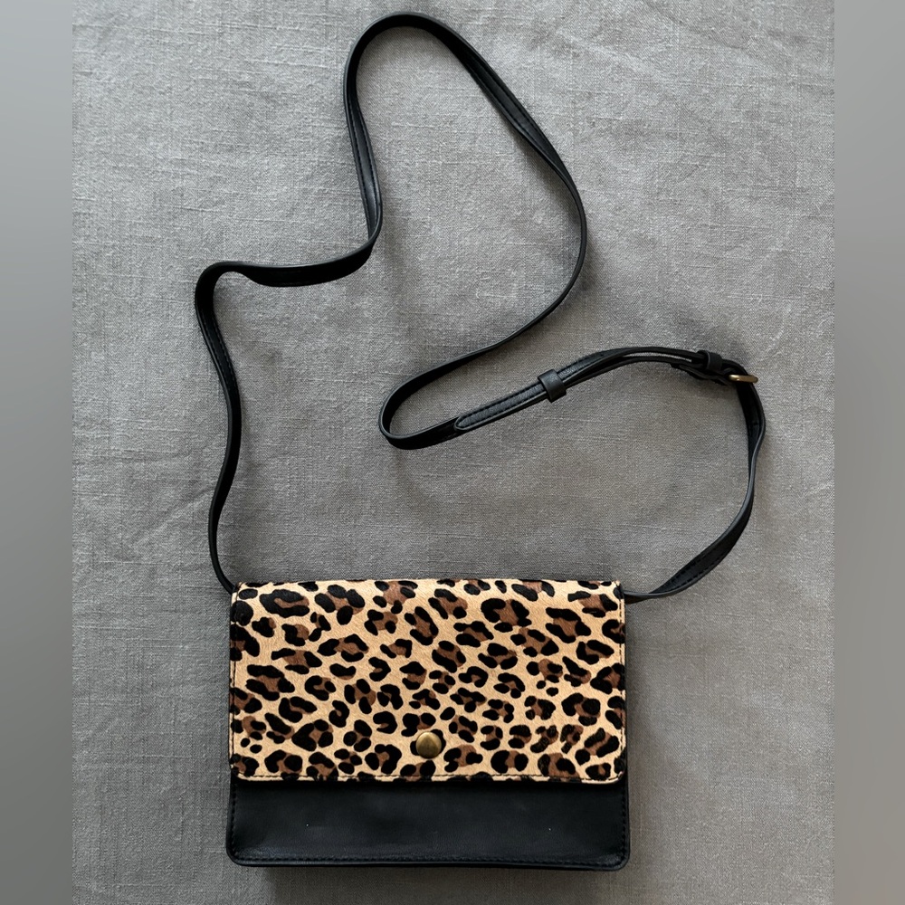 J. Crew Factory Leopard Print Crossbody Bag